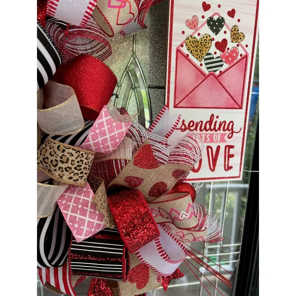 Valentines Day Grapevine Wreath Door Decor